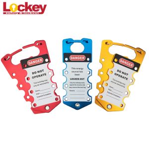 Snap wedi'i labelu ar Hasp Lockout Coch