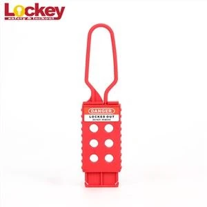 Deunydd Plastig Red Non-Conductive Lockout Hasp